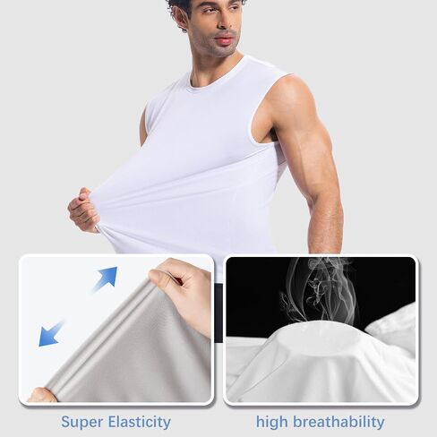 Men's Workout Tank Top Men's Sleeveless Muscle Shirts Dry Fit Tank Top in Saudi Arabia