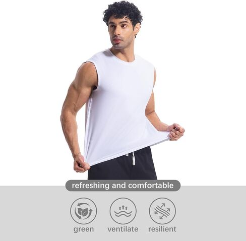 Men's Workout Tank Top Men's Sleeveless Muscle Shirts Dry Fit Tank Top in Saudi Arabia