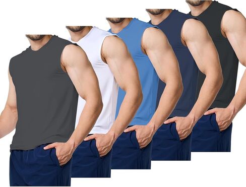 Men's Workout Tank Top Men's Sleeveless Muscle Shirts Dry Fit Tank Top in Saudi Arabia