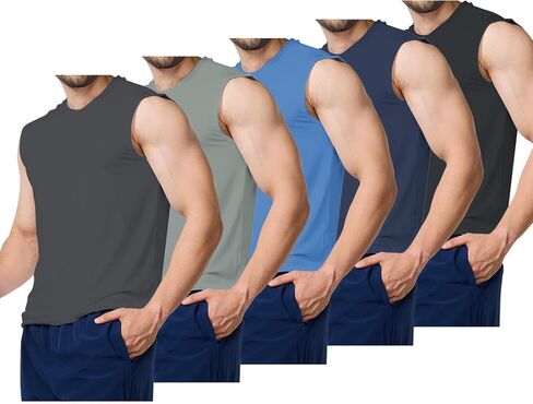 Men's Workout Tank Top Men's Sleeveless Muscle Shirts Dry Fit Tank Top in Saudi Arabia