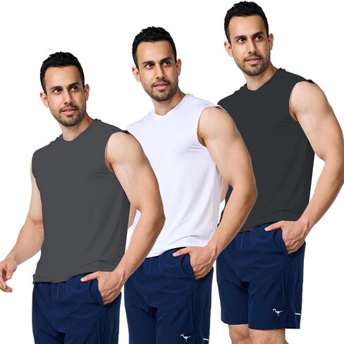 Men's Workout Tank Top Men's Sleeveless Muscle Shirts Dry Fit Tank Top in Saudi Arabia