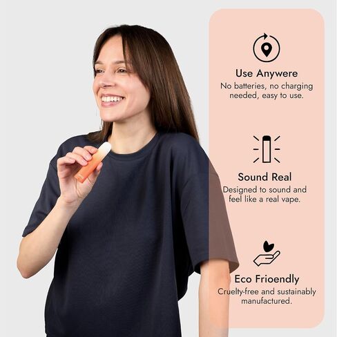 Quitz Cinnamon Smokeless Inhaler | Nicotine-Free Flavored Air Inhaler | Non-Electric Oral Fixation Habit Aid | Break the Smoking & Vaping Habit | Sweet Cinnamon in Saudi Arabia