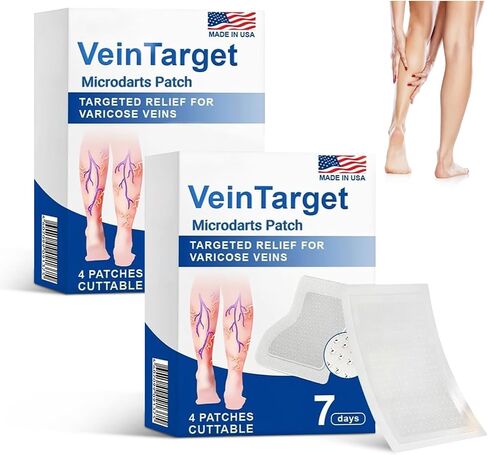 VeinTarget Microdarts Patch - Improves the Appearanceof Leg, 2026 New Leg Renew Varicose Veins Patch,VeinTarget Patches for Legs Care - All Skin Types (2 Boxes) in Saudi Arabia