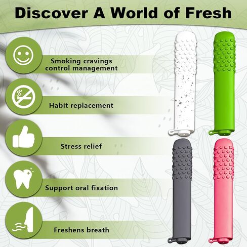 4 PCS Chewable Breather Sticks, Portable Chewable Breather for Flavored Air, Habit Replacement (Watermelon, Candy, Mint & Bubblegum) in Kuwait