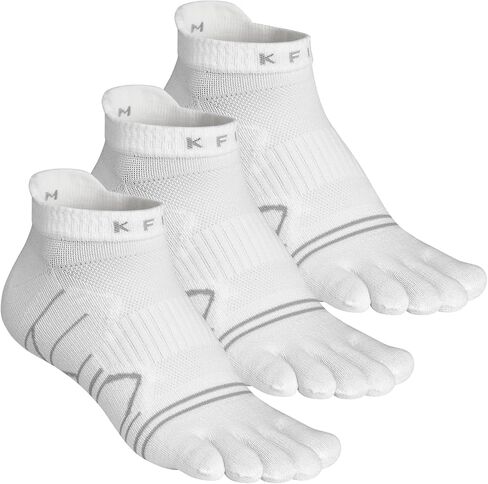جوارب Kfit للرجال والنساء للجري COOLMAX رياضي للكاحل بخمسة أصابع، جوارب مسامية ماصة للرطوبة، 3 أزواج in Kuwait