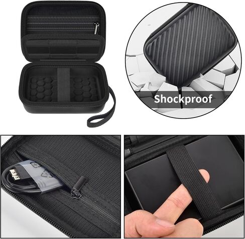 External Hard Drive Case Compatible with Seagate 1TB 2TB 4TB /for UnionSine/for Toshiba/for WD Elements Portable HDD SSD Solid State Hard Drive, SD Cards & USB Drives Holder Organizer (Box Only) in Kuwait