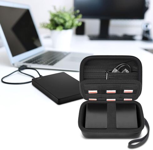 External Hard Drive Case Compatible with Seagate 1TB 2TB 4TB /for UnionSine/for Toshiba/for WD Elements Portable HDD SSD Solid State Hard Drive, SD Cards & USB Drives Holder Organizer (Box Only) in Kuwait