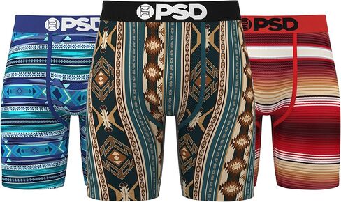 PSD Underwear Mens Boxer Briefs - Western Print, Standard Length Packs and Singles, Soft & Breathable Boxer Briefs for Men in Kuwait