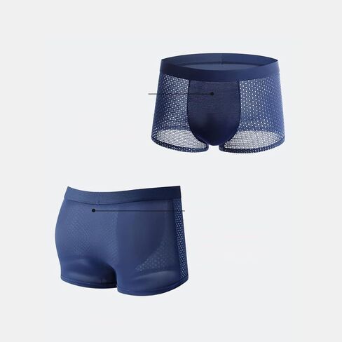 Men's Breathable Boxer Briefs with Mesh Panels, Ultra Breathable Quick-Dry Men's Ice Silk Underwear,10-Pack in Kuwait
