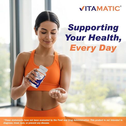 Vitamatic Zinc Carnosine with L. Reuteri 10 Billion CFU & Prebiotic Inulin 264 mg Digestive & Gut Health Support* - GI Tract Supplement – 120 Delayed-Release Capsules in Kuwait