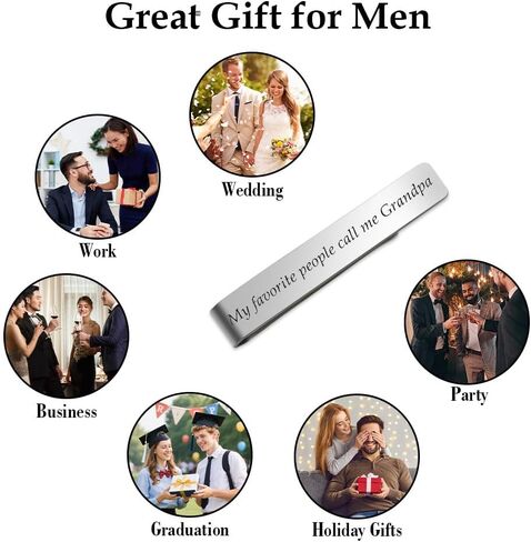 Aelciyue Tie Clips for Men's Jewelry Tie Bar Graduation Fathers Day Birthday Xmas Valentines Day Gifts for Men Teacher Nurse in Saudi Arabia