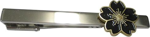 Kiola Designs Black Cherry Blossom Flower Tie Clip in Kuwait