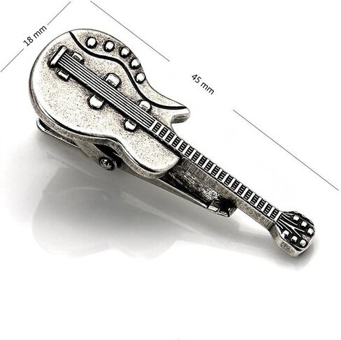 Music Mens Tie Clip, Guitar Tie Clip for Men Unique, Stylish and Fun Musical Instrument Jewelry in Saudi Arabia