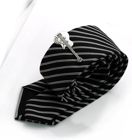 Music Mens Tie Clip, Guitar Tie Clip for Men Unique, Stylish and Fun Musical Instrument Jewelry in Saudi Arabia