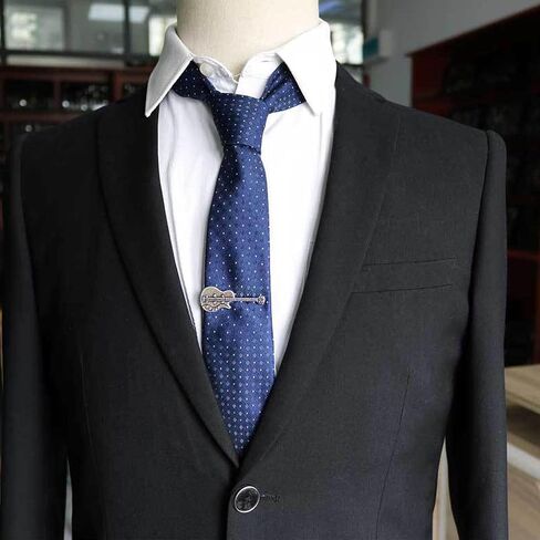 Music Mens Tie Clip, Guitar Tie Clip for Men Unique, Stylish and Fun Musical Instrument Jewelry in Saudi Arabia