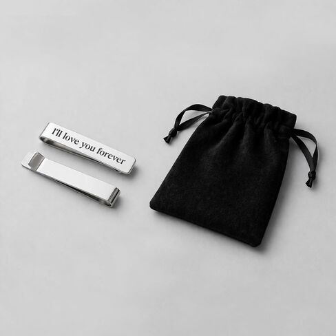 Personalized Tie Clip for Dad, Custom Engraved Tie Clips, Father Day Gifts for Men, Father of the Bride Gifts, Wedding Keepsake in Kuwait