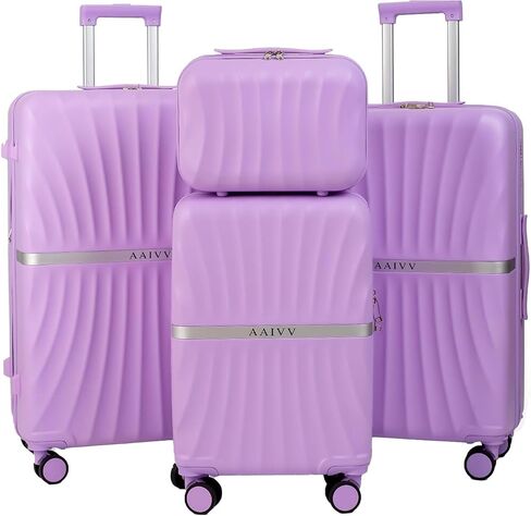 Luggage 4 Piece Set Suitcase with TSA, Airline-Approved Hard Shell Expandable Double Spinner Rolling Wheels Suitcases for Lightweight Travel (SkyBlue, 28in26in20in13in) in Saudi Arabia