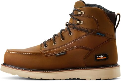 حذاء ARIAT Rebar Wedge Moc Toe 6 بوصات مقاوم للماء مركب عند الأصابع in Kuwait