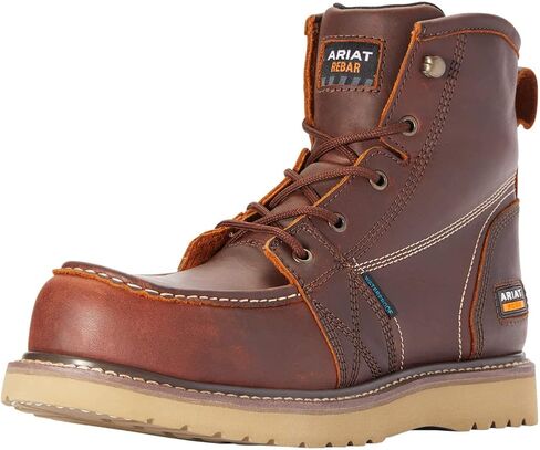 حذاء ARIAT Rebar Wedge Moc Toe 6 بوصات مقاوم للماء مركب عند الأصابع in Kuwait