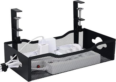 Large Under Desk Cable Management - 13.4 * 7inch Wide Cable Management Tray for Under Desk,No Need for Drilling,Perfect for Home Office Cable Management Under Desk in Saudi Arabia