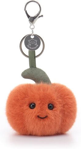 Apricot Lamb Delicious Pumpkin Cute Keychain, Soft Stuffed Plush Toy Keyring for Kids' Backpack, Purse, 3.5 Inches in Kuwait