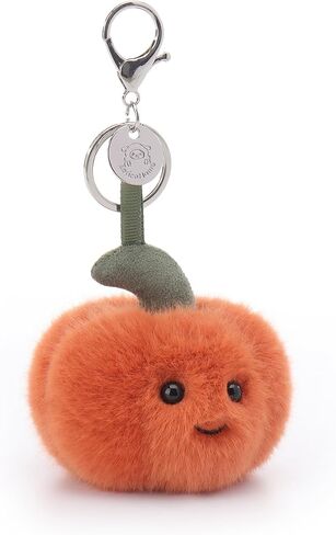 Apricot Lamb Delicious Pumpkin Cute Keychain, Soft Stuffed Plush Toy Keyring for Kids' Backpack, Purse, 3.5 Inches in Kuwait