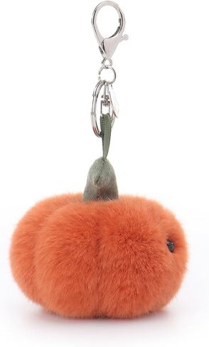 Apricot Lamb Delicious Pumpkin Cute Keychain, Soft Stuffed Plush Toy Keyring for Kids' Backpack, Purse, 3.5 Inches in Kuwait