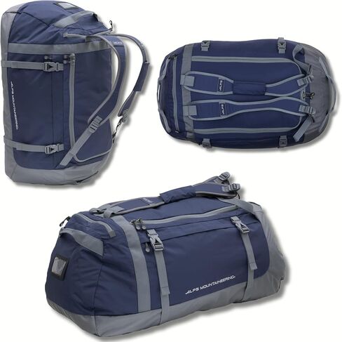 ALPS Mountaineering Venture Duffel 130L - حقيبة سفر كبيرة من القماش الخشن مع أحزمة كتف على الظهر، نسيج متين مانع للتمزق وجيوب متعددة للتخييم والسفر والرياضة وتخزين المعدات in Kuwait