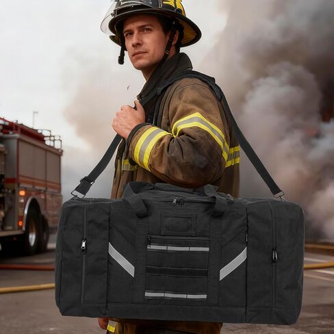 Firefighter Duffle Bag, Large Gear Storage Firefighter Gear Bag with Shoulder Strap in Kuwait
