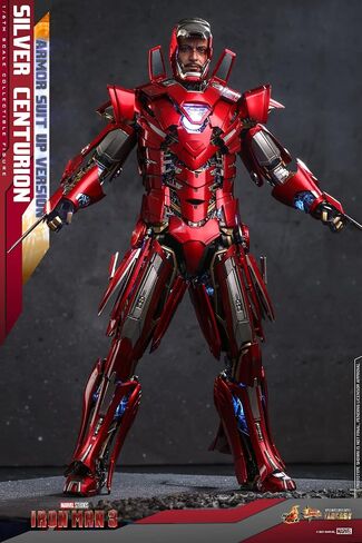 Hot Toys 1:6 Iron Man Mark XXXIII Armour Suit Up - Silver Centurion - Iron Man 3, Red in Saudi Arabia