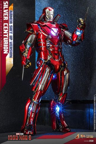 Hot Toys 1:6 Iron Man Mark XXXIII Armour Suit Up - Silver Centurion - Iron Man 3, Red in Saudi Arabia