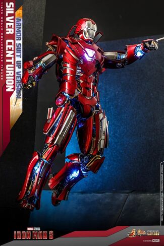 Hot Toys 1:6 Iron Man Mark XXXIII Armour Suit Up - Silver Centurion - Iron Man 3, Red in Saudi Arabia