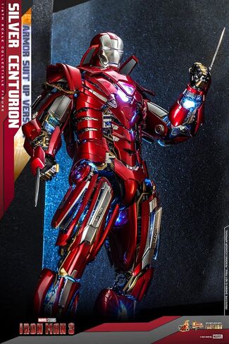 Hot Toys 1:6 Iron Man Mark XXXIII Armour Suit Up - Silver Centurion - Iron Man 3, Red in Saudi Arabia