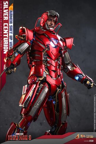 Hot Toys 1:6 Iron Man Mark XXXIII Armour Suit Up - Silver Centurion - Iron Man 3, Red in Saudi Arabia