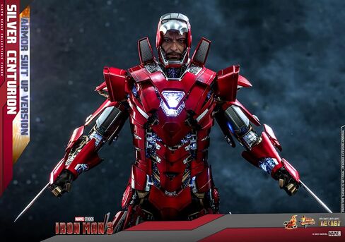 Hot Toys 1:6 Iron Man Mark XXXIII Armour Suit Up - Silver Centurion - Iron Man 3, Red in Saudi Arabia