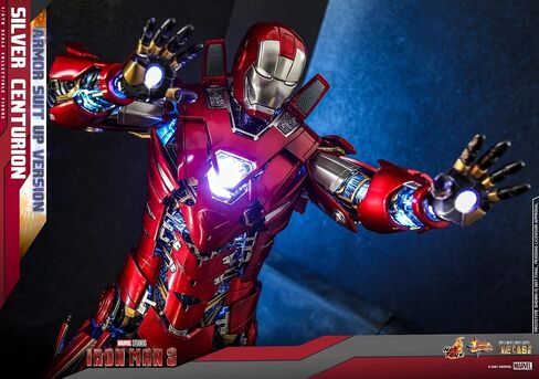Hot Toys 1:6 Iron Man Mark XXXIII Armour Suit Up - Silver Centurion - Iron Man 3, Red in Saudi Arabia