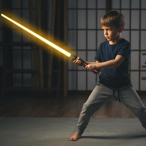YOFOTHS 4PACK Light Up Sabers, Light up Sword for Kids with FX Sound, Expandable Light Up Saber for Cosplay Halloween Dress Up Parties Birthday Christmas in Saudi Arabia