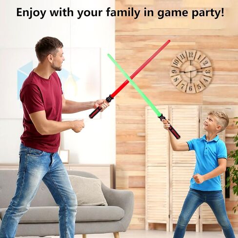 YOFOTHS 4PACK Light Up Sabers, Light up Sword for Kids with FX Sound, Expandable Light Up Saber for Cosplay Halloween Dress Up Parties Birthday Christmas in Saudi Arabia