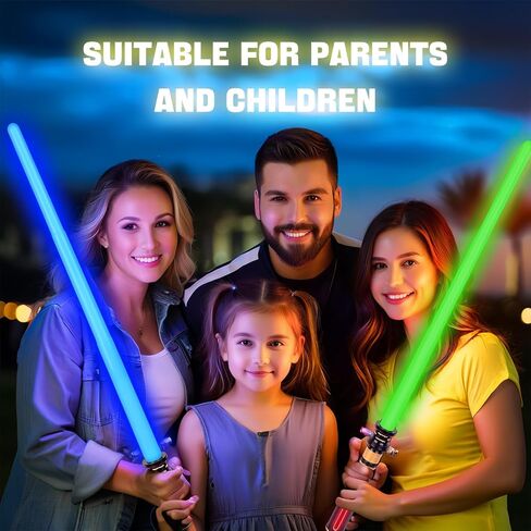 YOFOTHS 4PACK Light Up Sabers, Light up Sword for Kids with FX Sound, Expandable Light Up Saber for Cosplay Halloween Dress Up Parties Birthday Christmas in Saudi Arabia