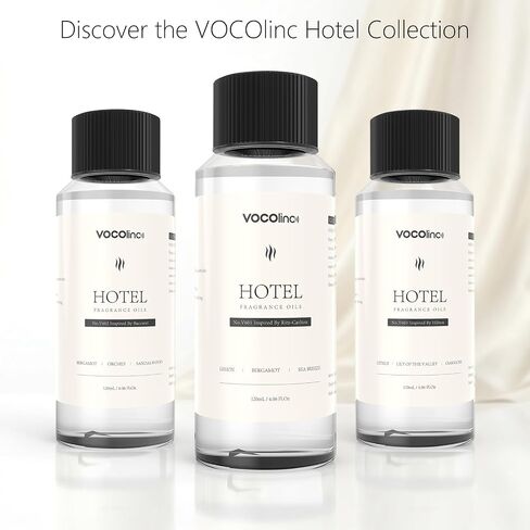 VOCOlinc Hotel Collection Diffuser Oil - Hilton - Inspired by Luxury Five Star Hotel Lobby Scent Oil for Waterless Oil Diffusers, Luxurious Scents of Citus, Lily of the Valley, and Oakmoss (4.06 OZ) in Saudi Arabia
