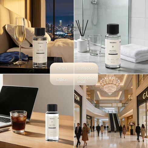 VOCOlinc Hotel Collection Diffuser Oil - Hilton - Inspired by Luxury Five Star Hotel Lobby Scent Oil for Waterless Oil Diffusers, Luxurious Scents of Citus, Lily of the Valley, and Oakmoss (4.06 OZ) in Saudi Arabia
