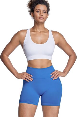Workout Sets for Women, Matching 2 Piece Push Up Sports Bra & High Waisted Scrunch Butt Impact Gym Shorts in Saudi Arabia
