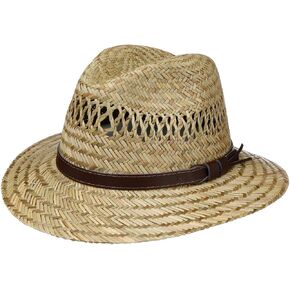 Lipodo Traveller Straw Hat Summer Made in Italy Sun Hat with Brown Leather Band Women Men in Saudi Arabia