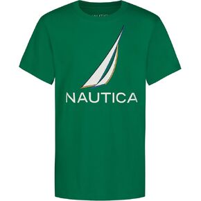 Nautica Boys' Short Sleeve J-Class Logo Crew Neck T-Shirt, Soft, Comfortable, Relaxed Fit in Kuwait