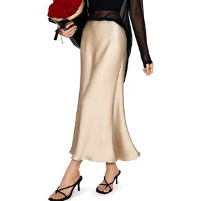 Women's Midi Skirt,High Waist Flowy A-Line Skirt for Vacation in Saudi Arabia