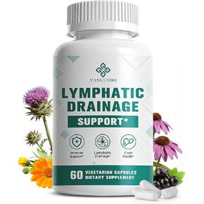 Lymphatic Drainage Capsules – Advanced Lymphatic System Support, Lymphatic Complex – with Echinacea, Dandelion, Bromelain, Horse Chestnut, for Fluid Balance, Immune & Liver Health – 60 Capsules in Kuwait