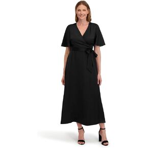 Laundry by Shelli Segal Women's Madison Wrap Maxi Dress – Tie Waist Long Gown in Saudi Arabia