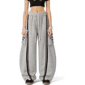 Aelfric Eden Stripe Panel Baggy Barrel Sweatpants Women Men Elastic Waist Wide Leg Pants Y2K Athletic Lounge Trouser in Kuwait