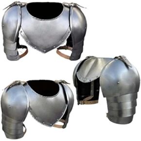 Medieval Knight Steel Pauldrons with Gorget Set, LARP Costume Armor, Ren Faire Costume, in Saudi Arabia