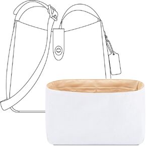 Purse Organizer Insert for Coach Hadley Crossbody Handbag,Custom Fit Inside Premium Lightweight Water Resistant Purse Insert with Zipper(Vanile) in Saudi Arabia